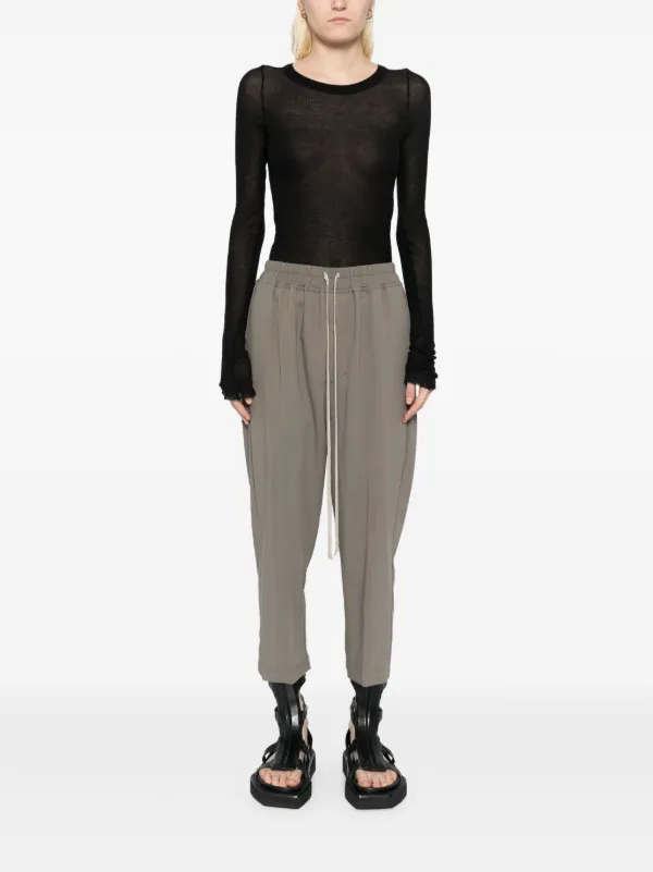 パンツ RICK OWENS DRAWSTRING ASTAIRES CROPPED TROUSERS Rick Owens Drawstring Astaires Cropped Trousers | Grey