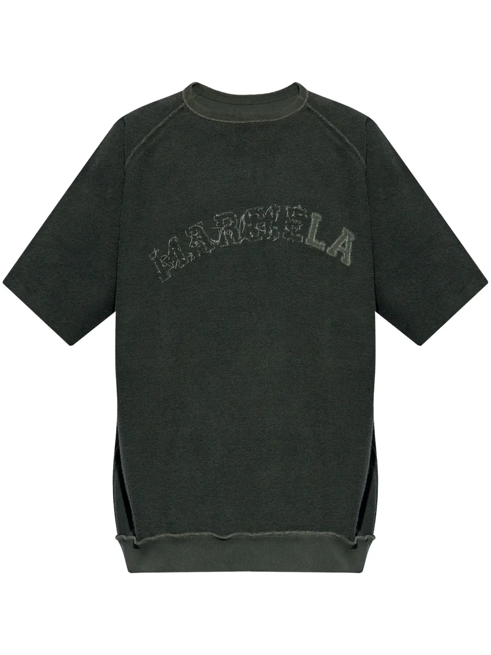 Maison Margiela logo-embroidered T-shirt Zwart