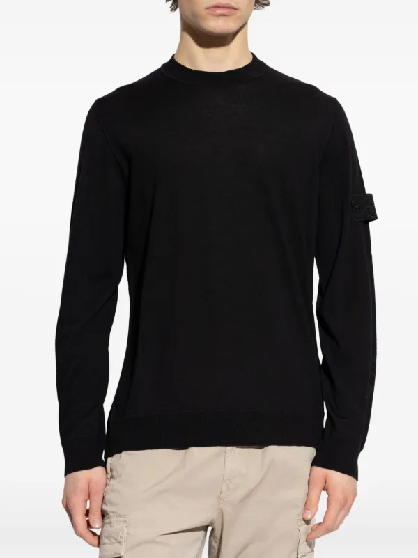 Stone Island コンパスモチーフ プルオーバー | ブラック | FARFETCH JP
