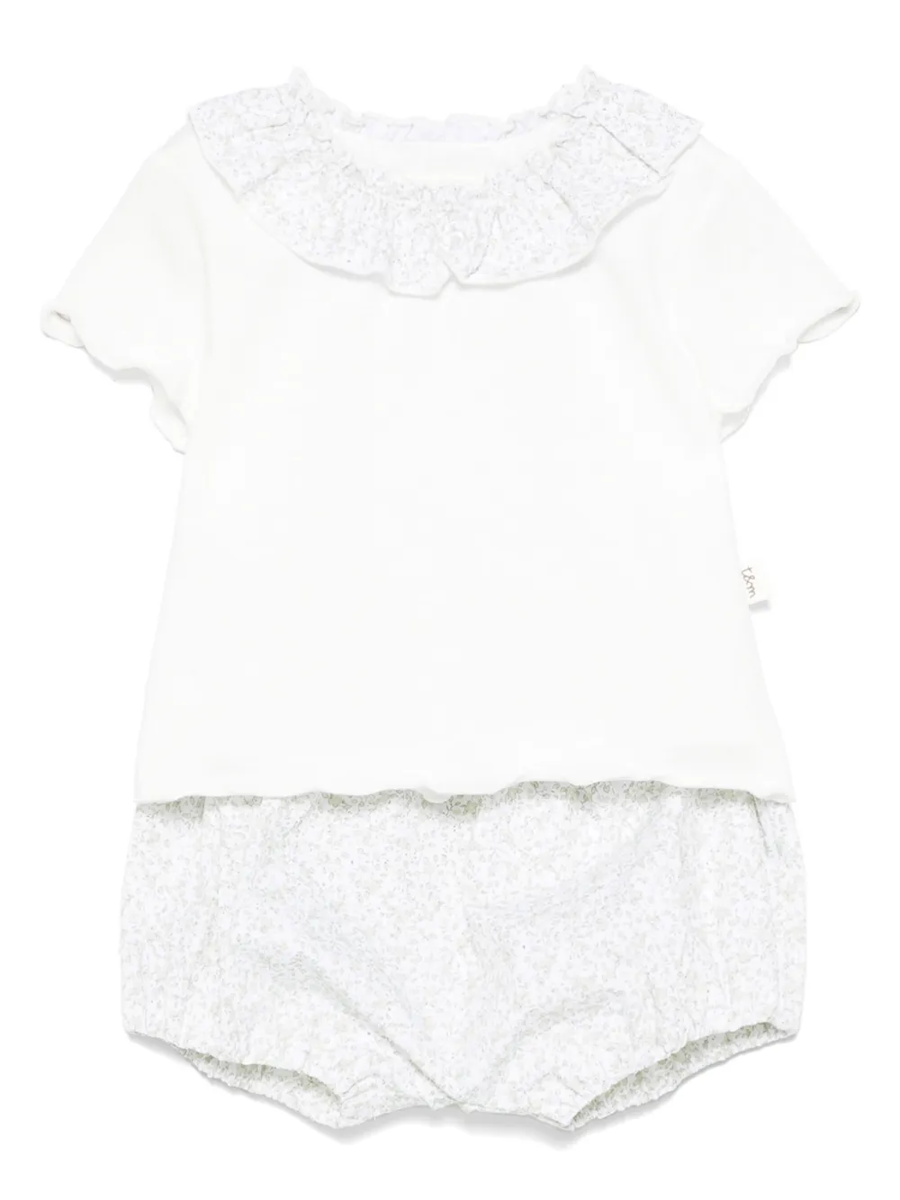 TEDDY & MINOU floral-print shorts and T-shirt set | White | Image 1