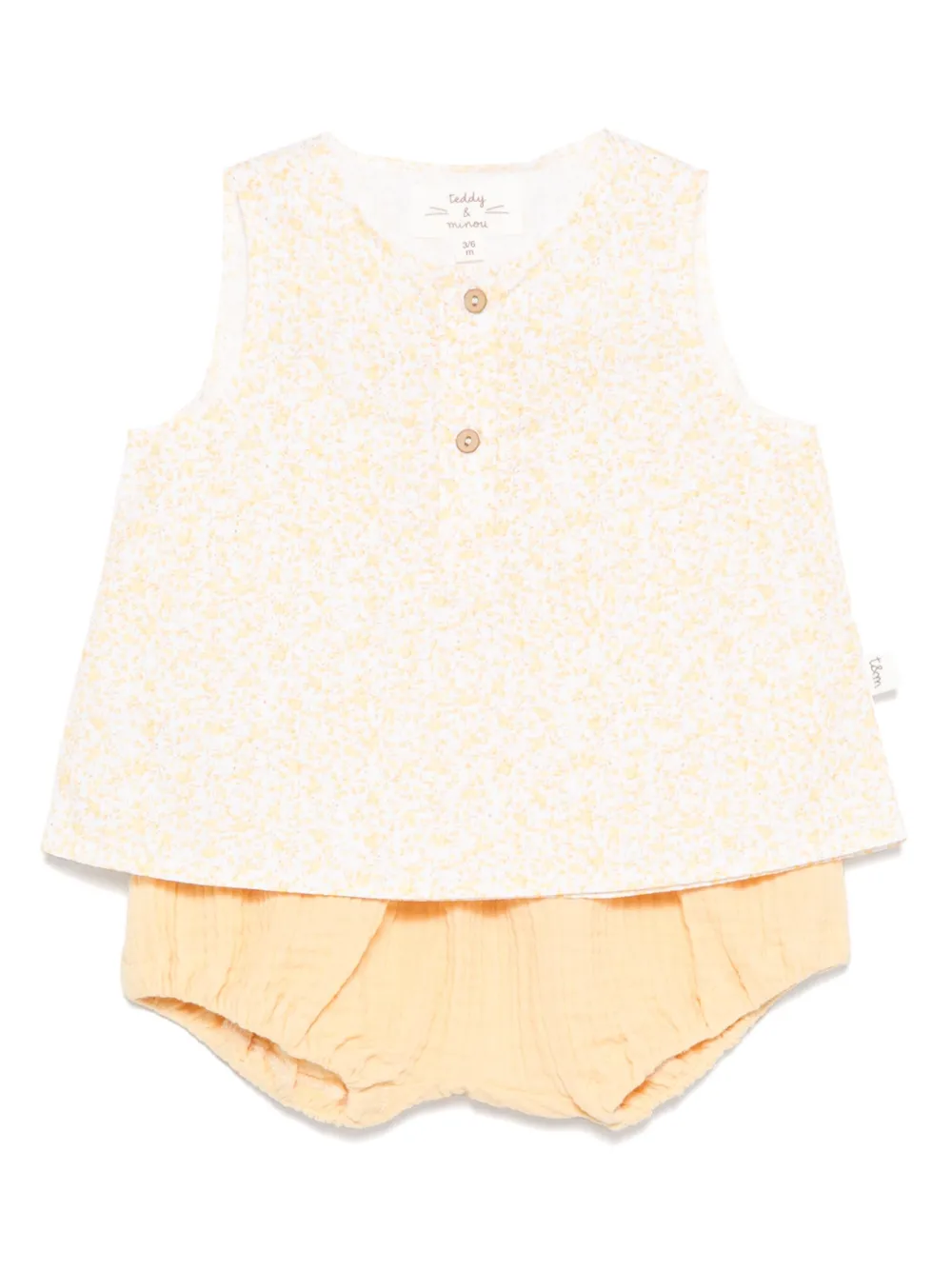 TEDDY & MINOU floral-print shirt and top set | Yellow | Image 1
