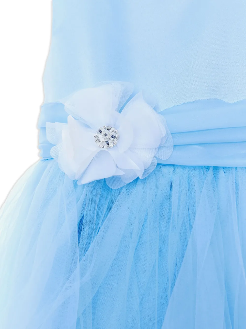 IAME KIDS Jurk met bloemenpatch Blauw