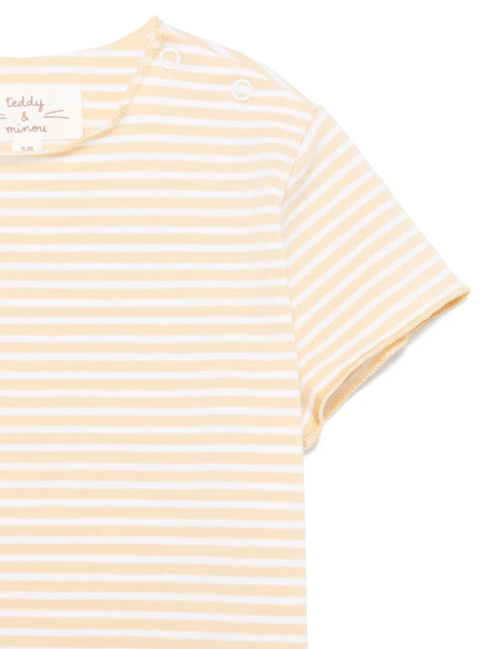 TEDDY & MINOU Gestreepte T-shirt en shorts Geel