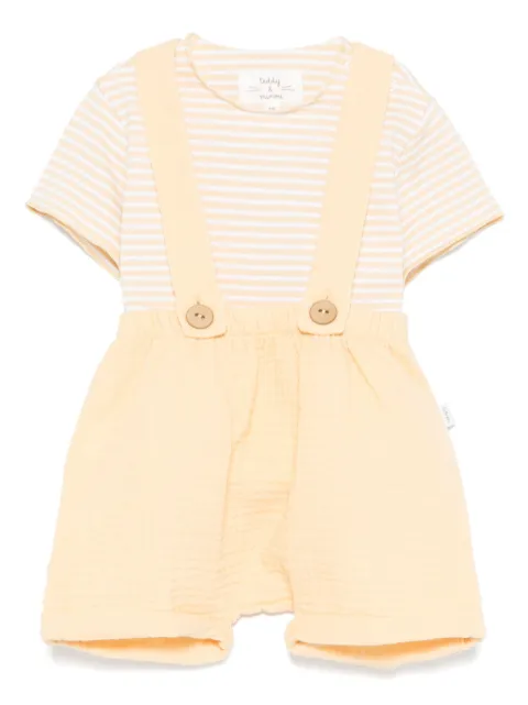 TEDDY & MINOU set de shorts y playera con motivo de rayas