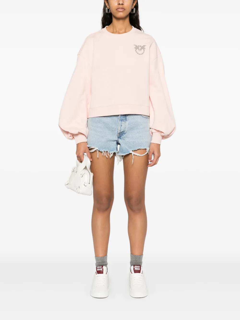 PINKO Katoenen sweater - Roze