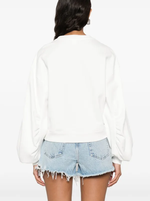 PINKO Cotton Sweatshirt | White | FARFETCH