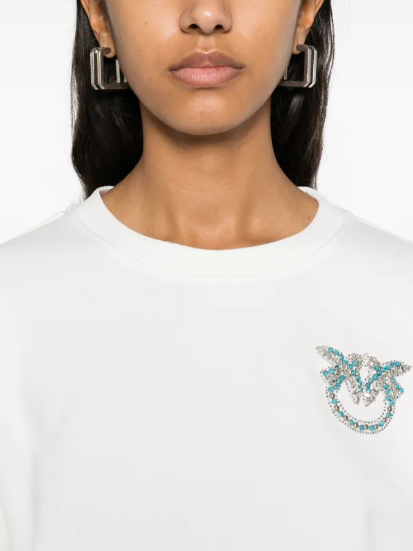 PINKO 105214A2LDJOHNNYZ04 関税送料込 PINKO Cotton Sweatshirt | White | FARFETCH