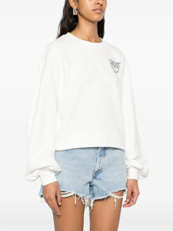 Tシャツ・カットソー Pinko Sweaters White PINKO Cotton Sweatshirt | White | FARFETCH