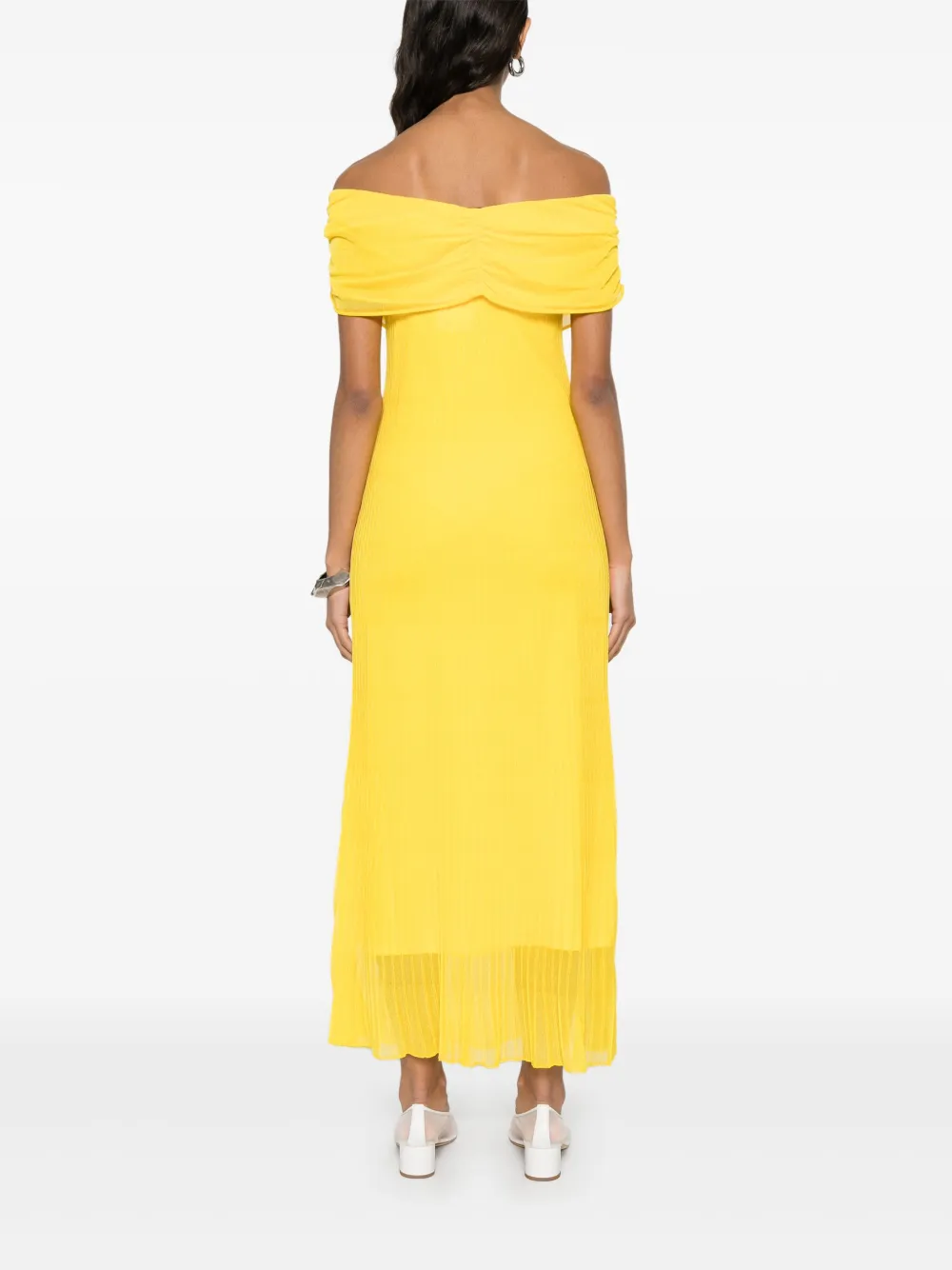 Shop Simkhai Laurelle Midi Dress In Yellow