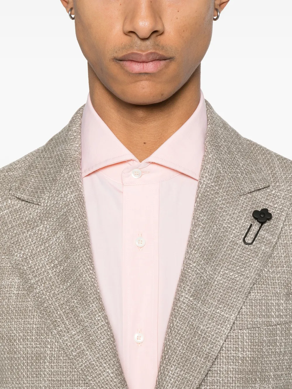 Lardini Blazer met broche Beige