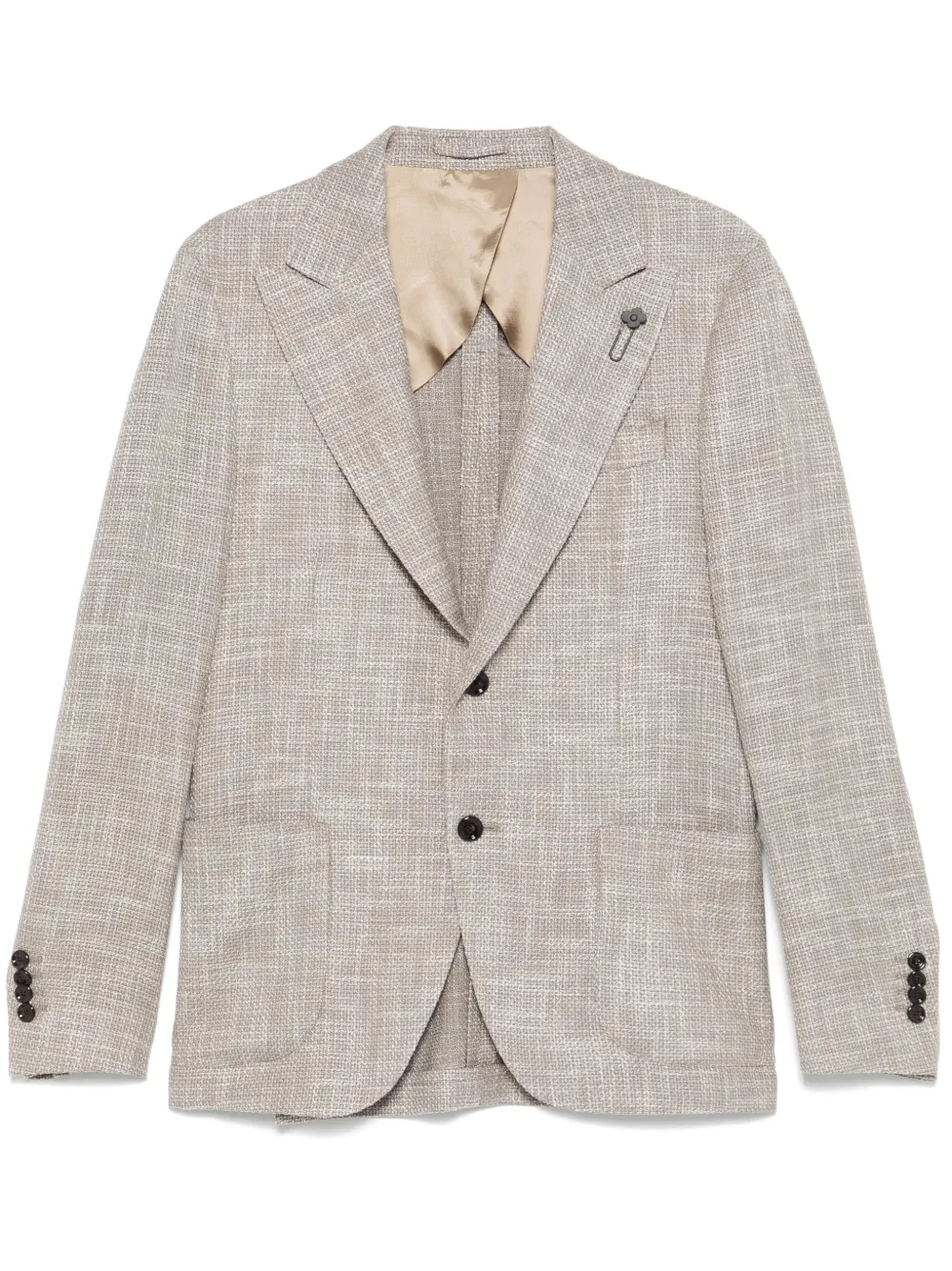Lardini brooch-detail blazer | Neutrals | Image 1