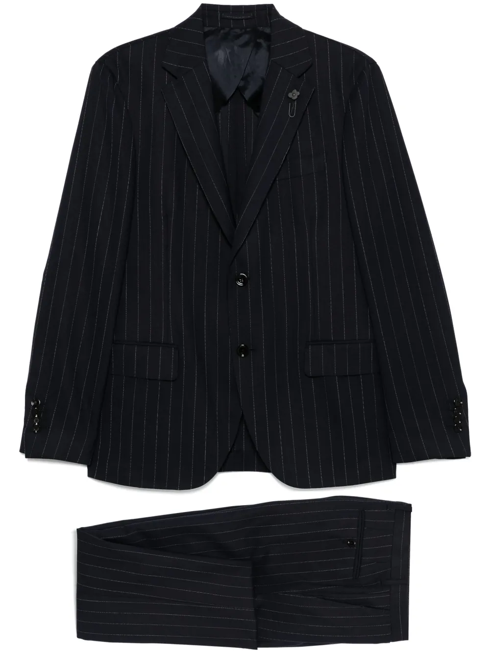 Lardini pinstriped suit | Blue | Image 1