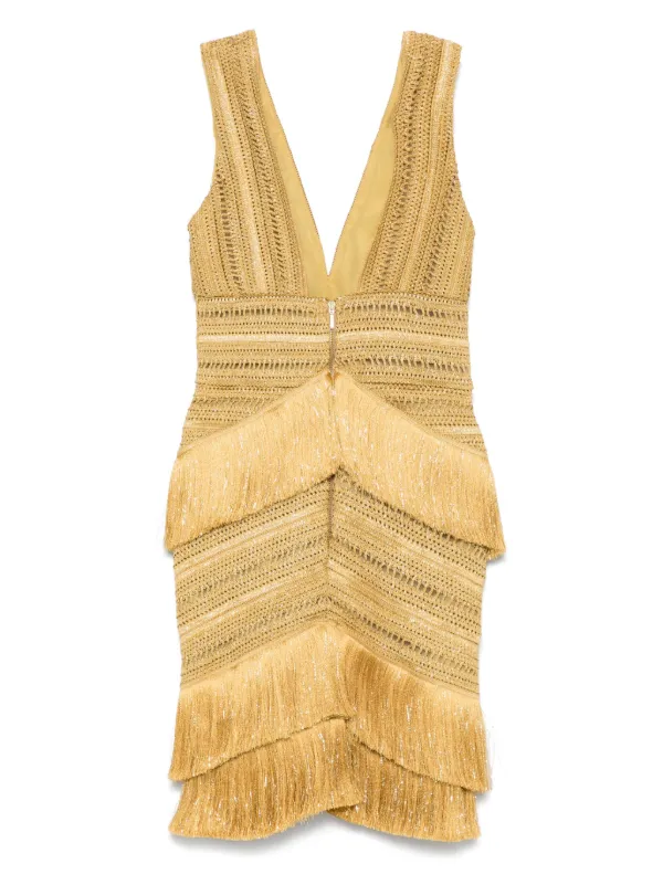 PatBO Pampas Mini Dress | Gold | FARFETCH GE PatBO Pampas Mini Dress | Gold | FARFETCH GE