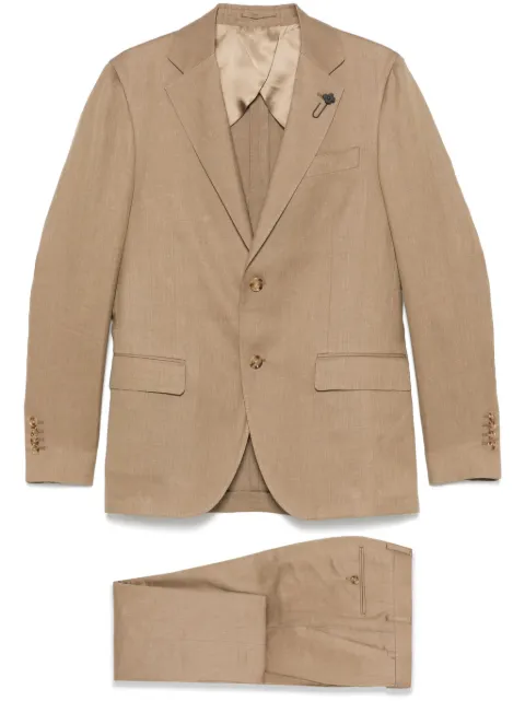 Lardini brooch-detail suit
