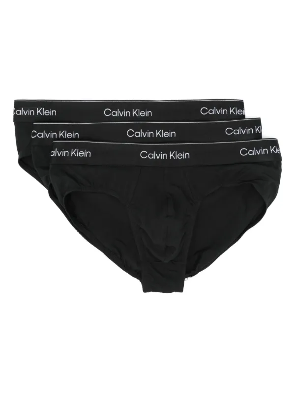 Calvin Klein logo-waistband Briefs (pack Of three) Black