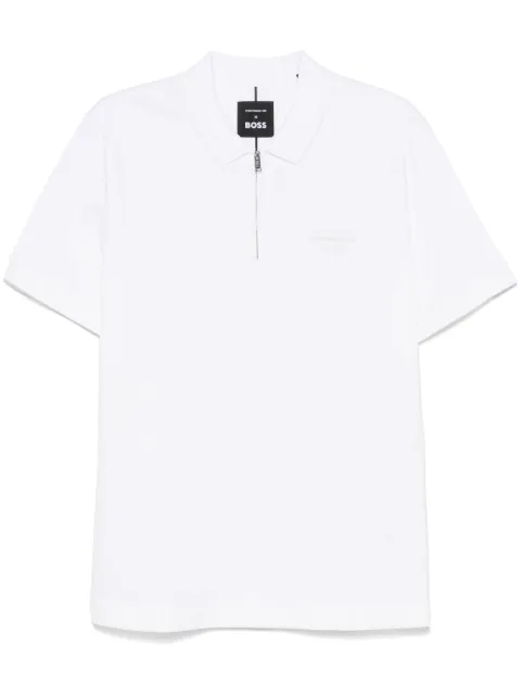 BOSS x Porsche rubberized-logo polo shirt
