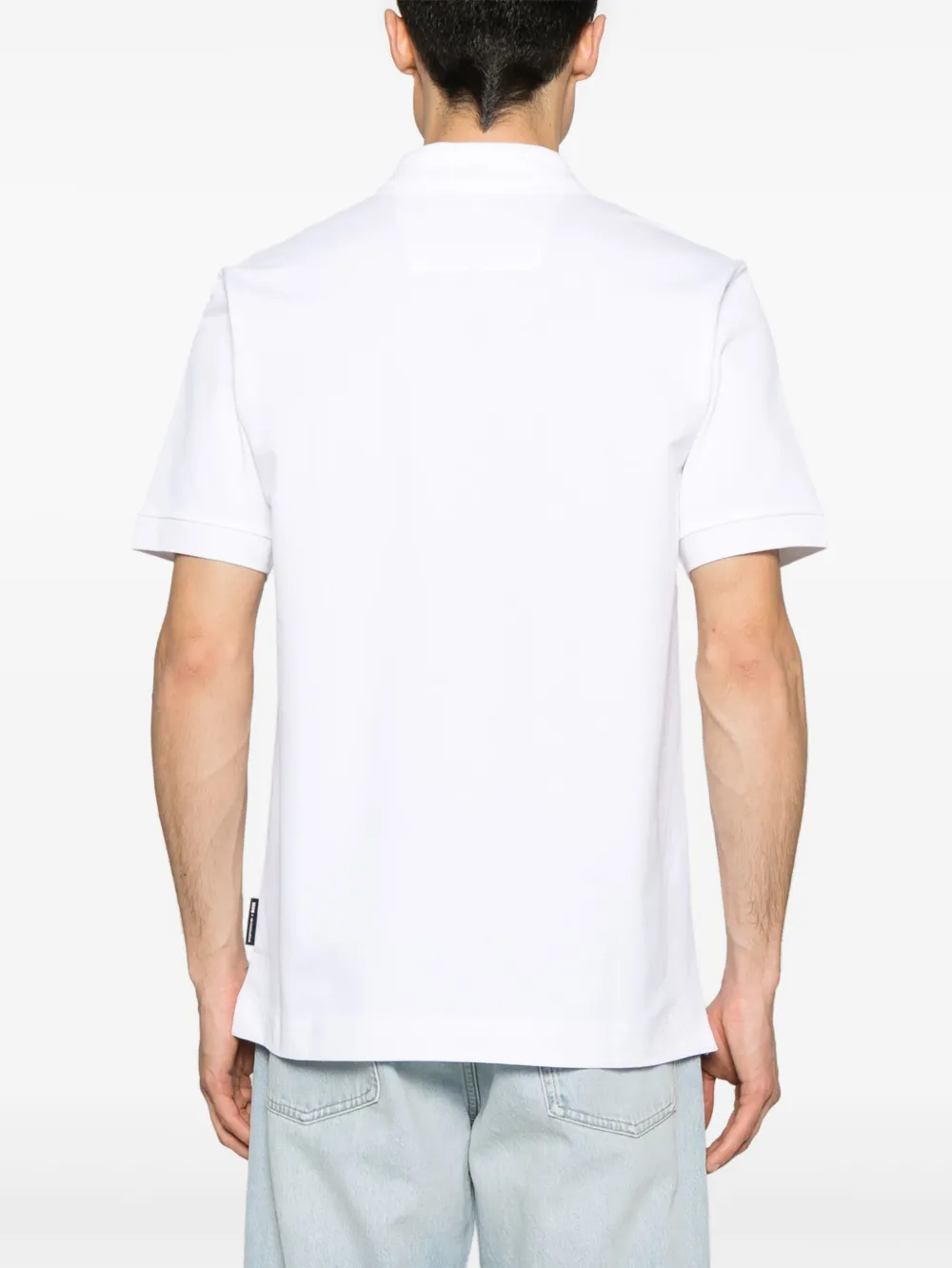 BOSS x Porsche poloshirt met rubberen logo Wit