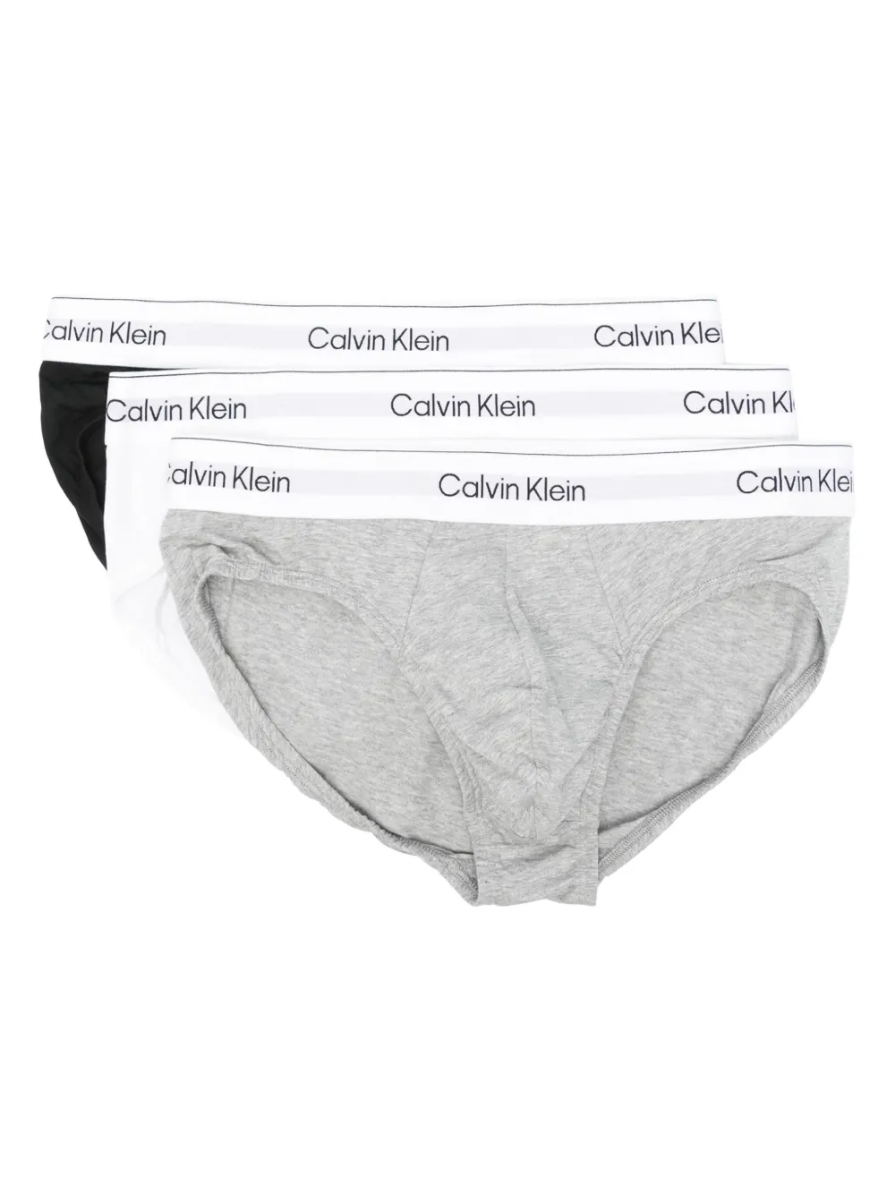 Calvin Klein طقم لباس داخلي بخصر بشعار الماركة (3 قطع) | أسود | Image 1