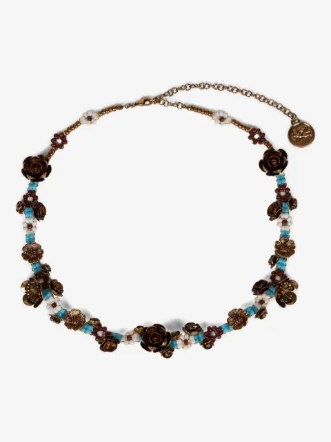 ETRO beaded rose necklace