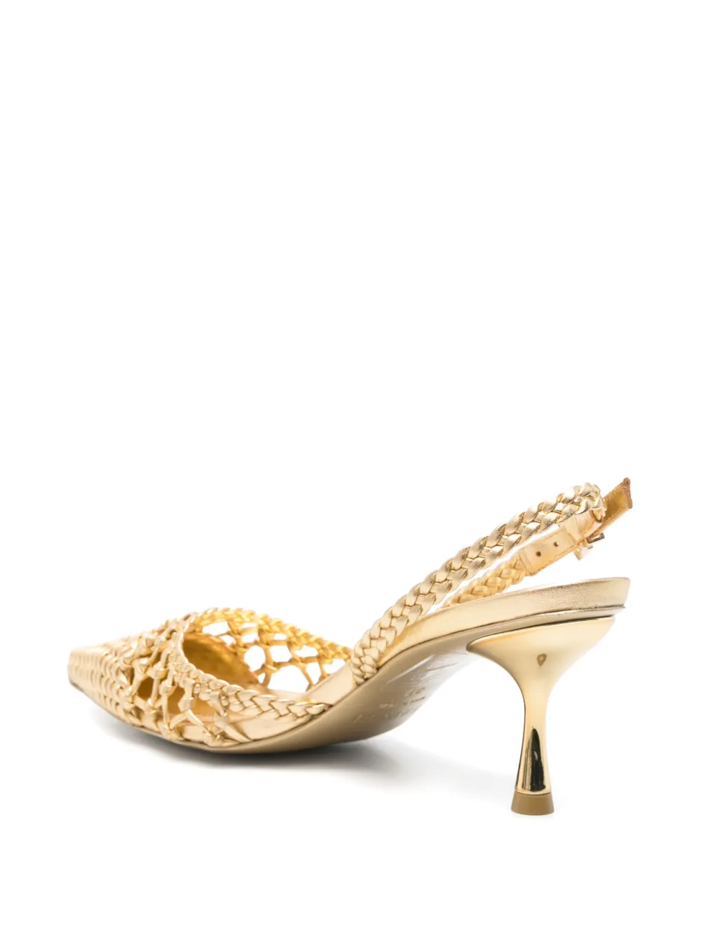Simkhai 65mm Dylan slingback pumps Gold