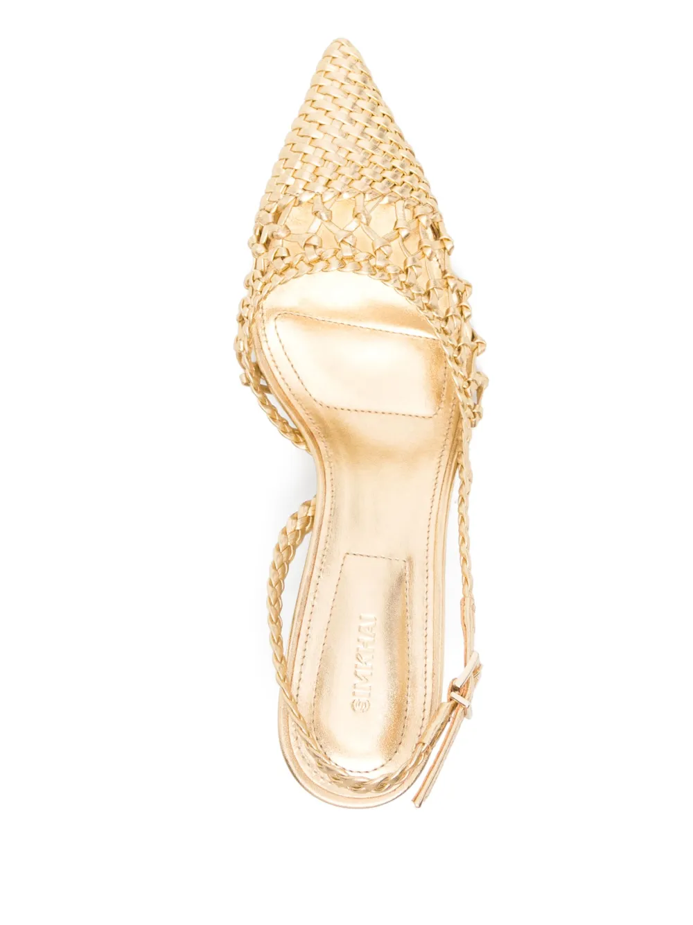 Simkhai 65mm Dylan slingback pumps Gold