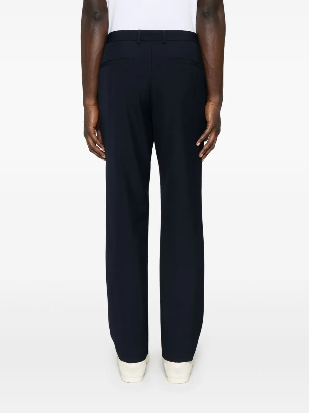BOSS Broek met logolabel Blauw