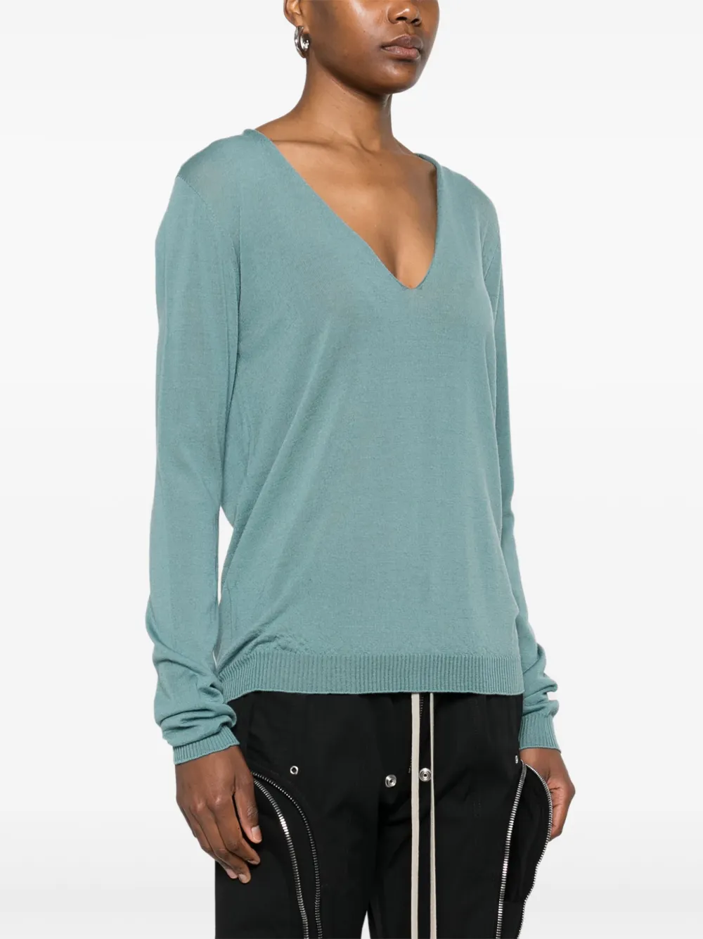 Rick Owens Top met V-hals Blauw