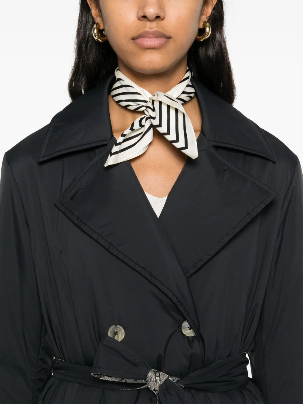 Herno Trenchcoat met ceintuur Blauw