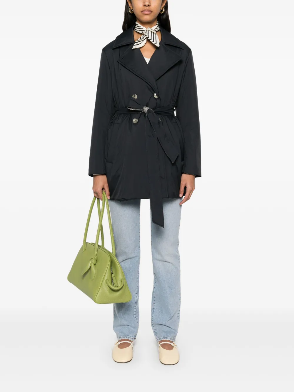 Herno Trenchcoat met ceintuur - Blauw