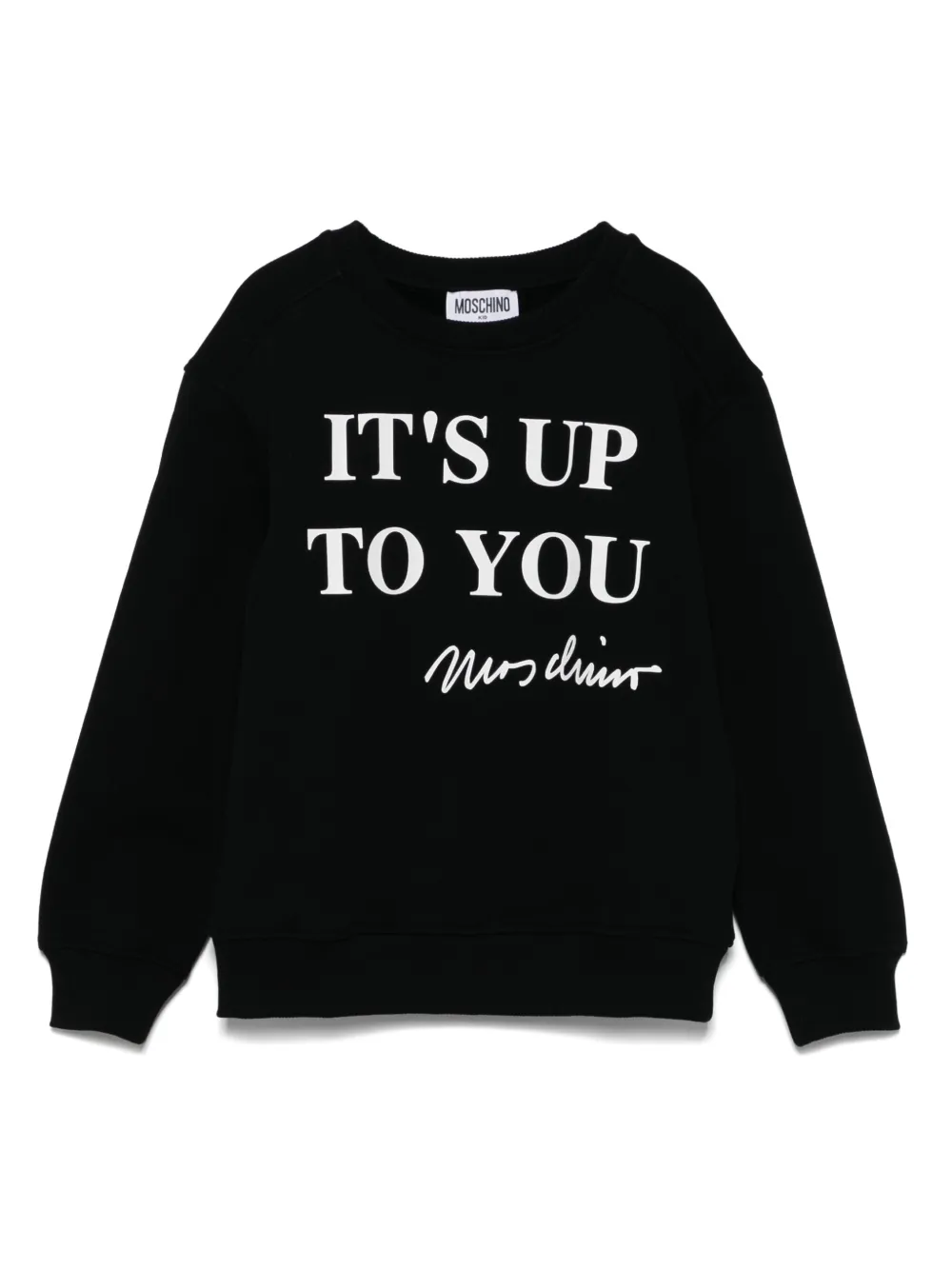 Moschino Kids Sweater met tekst Zwart