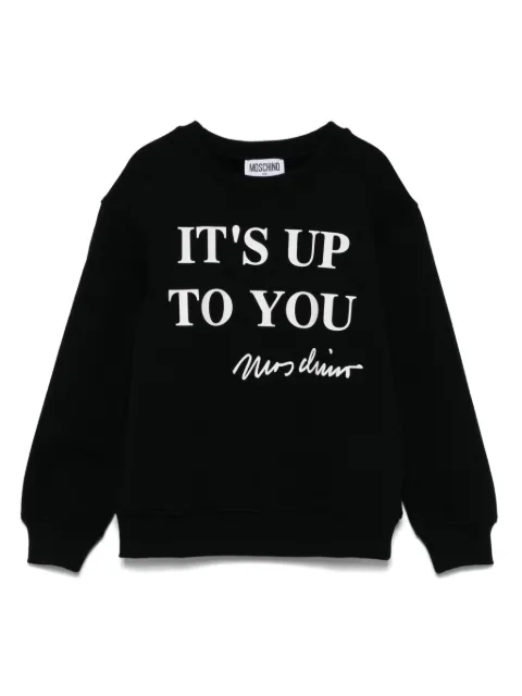 Moschino Kids slogan-print sweatshirt