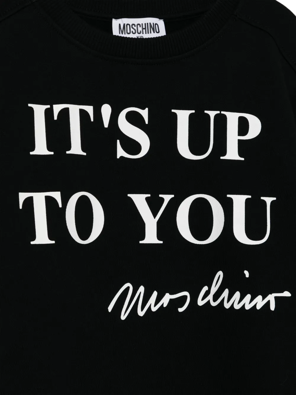 Moschino Kids Sweater met tekst Zwart