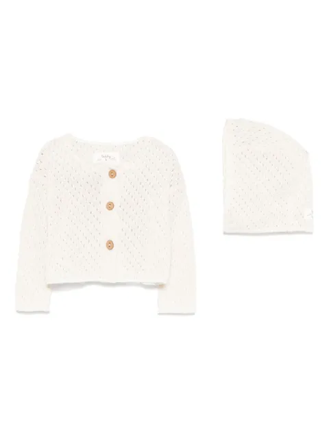 TEDDY & MINOU pointelle-knit cardigan 