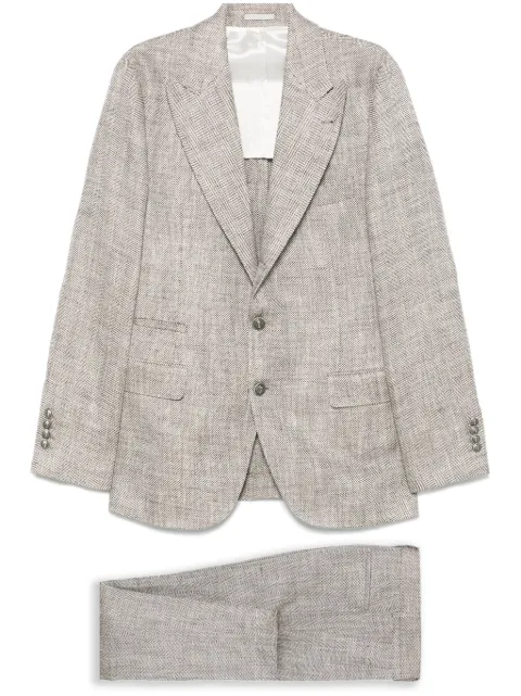 Brunello Cucinelli herringbone suit
