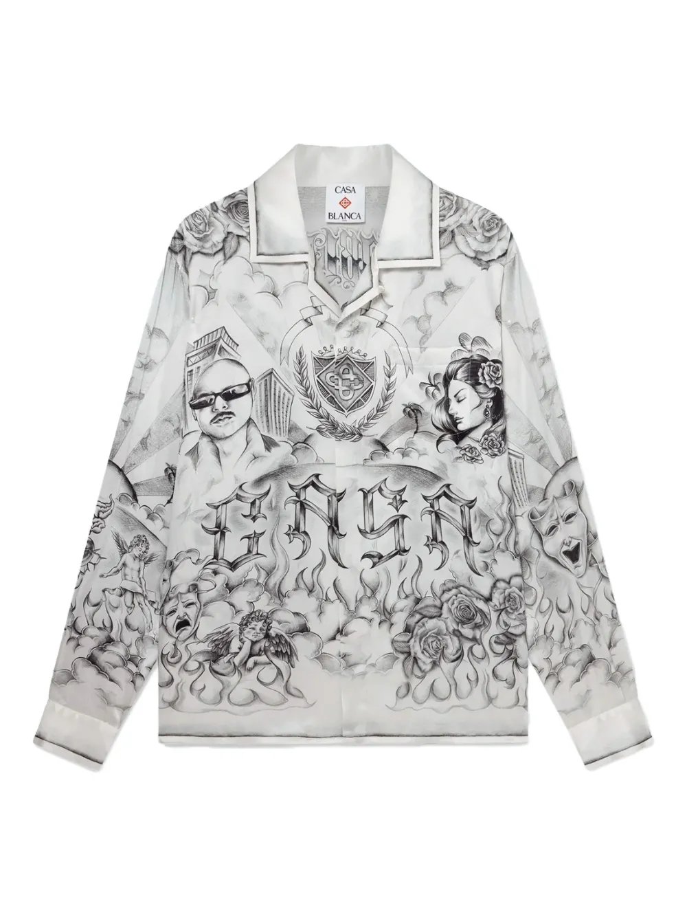 Casablanca Overhemd met grafische print Wit