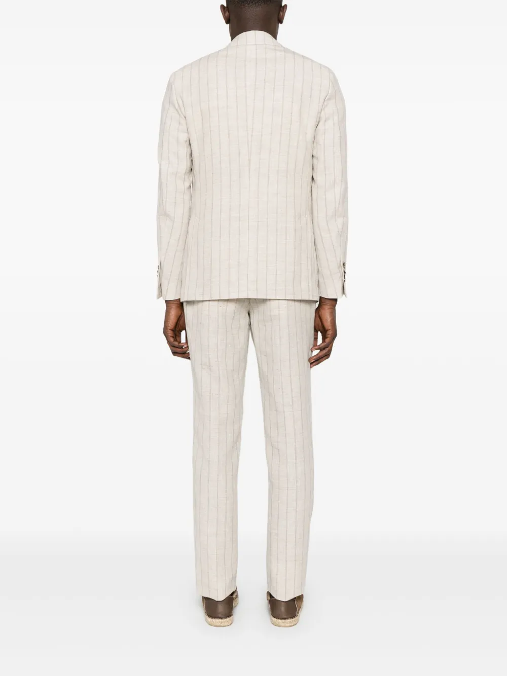 Lardini Gestreept pak Beige