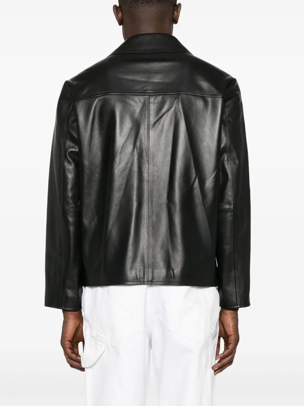 Lardini Leren jack Zwart