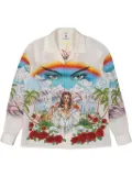 Casablanca graphic-print shirt - Neutrals