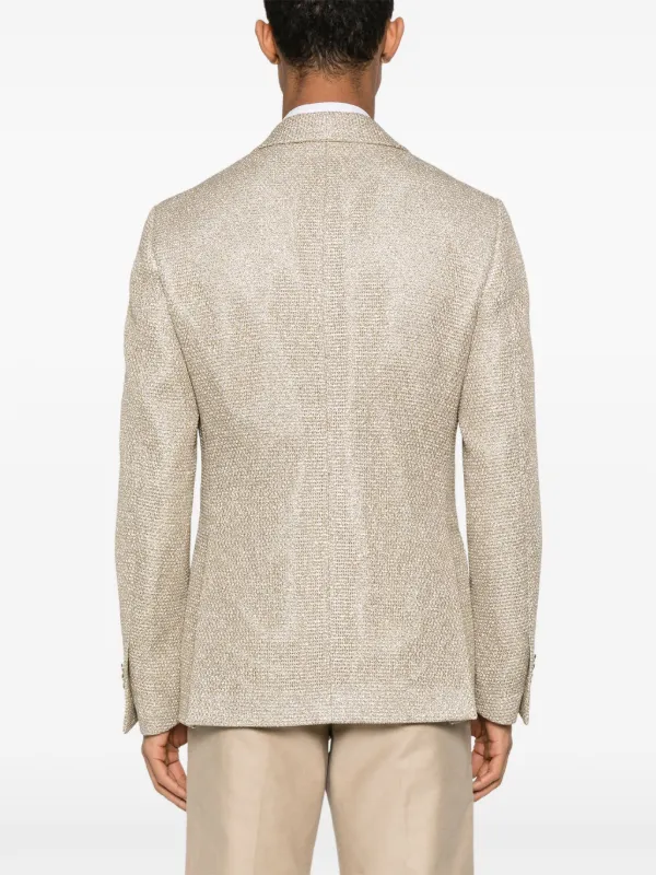 ベスト・ジレ LARDINI Blazer with l buttons and lurex effect Lardini Lurex Blazer | Gold | FARFETCH