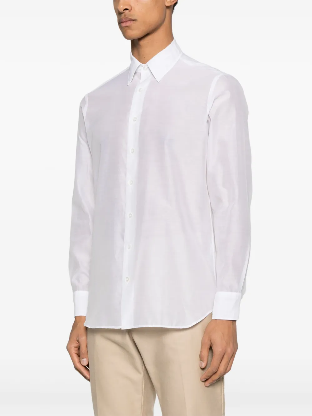 Lardini Organza overhemd Wit