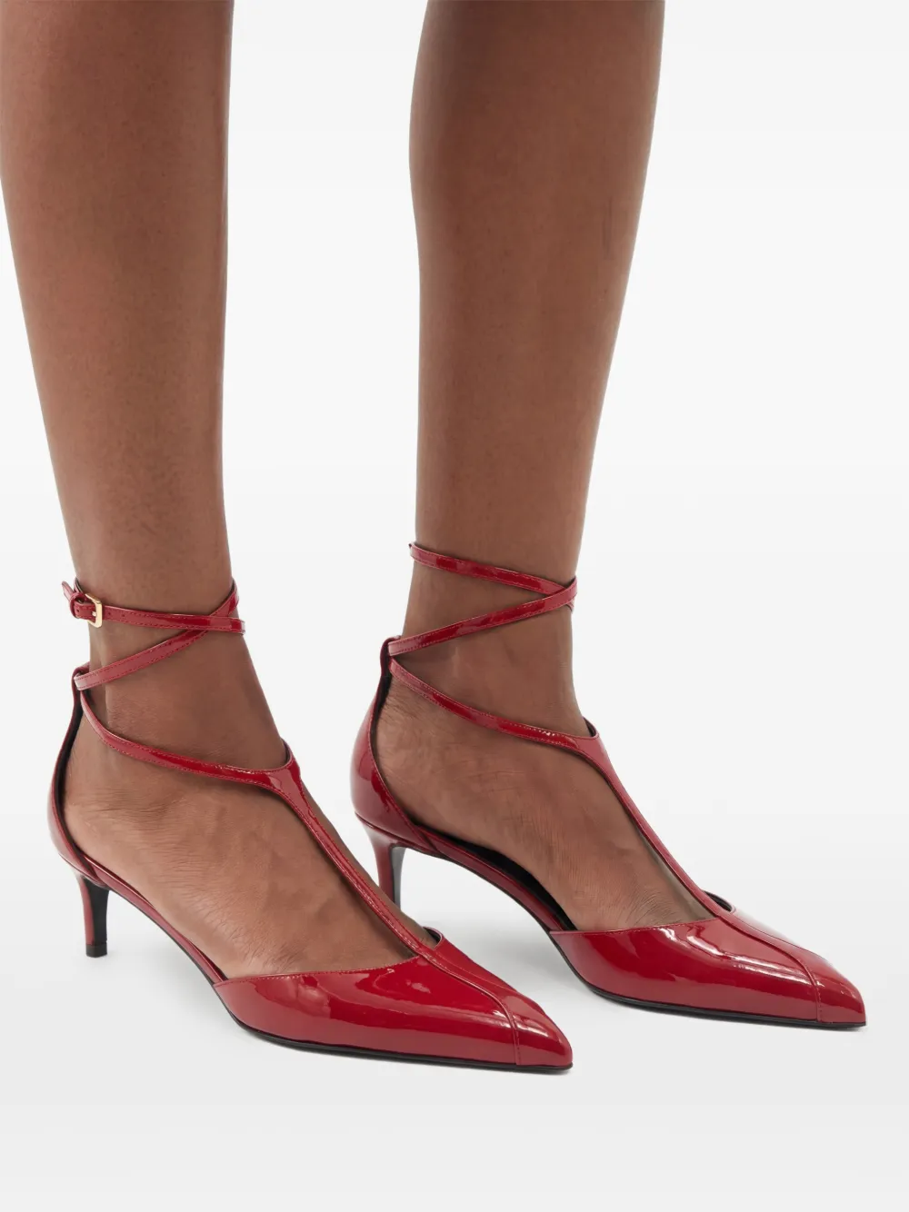 KHAITE 45 mm Mia pumps Rood