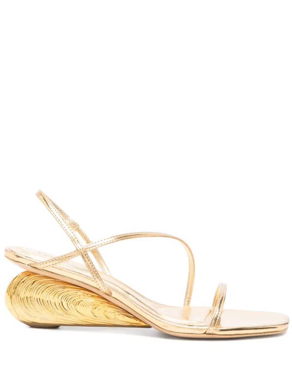 Simkhai 75mm Bridget Sandals in Gold