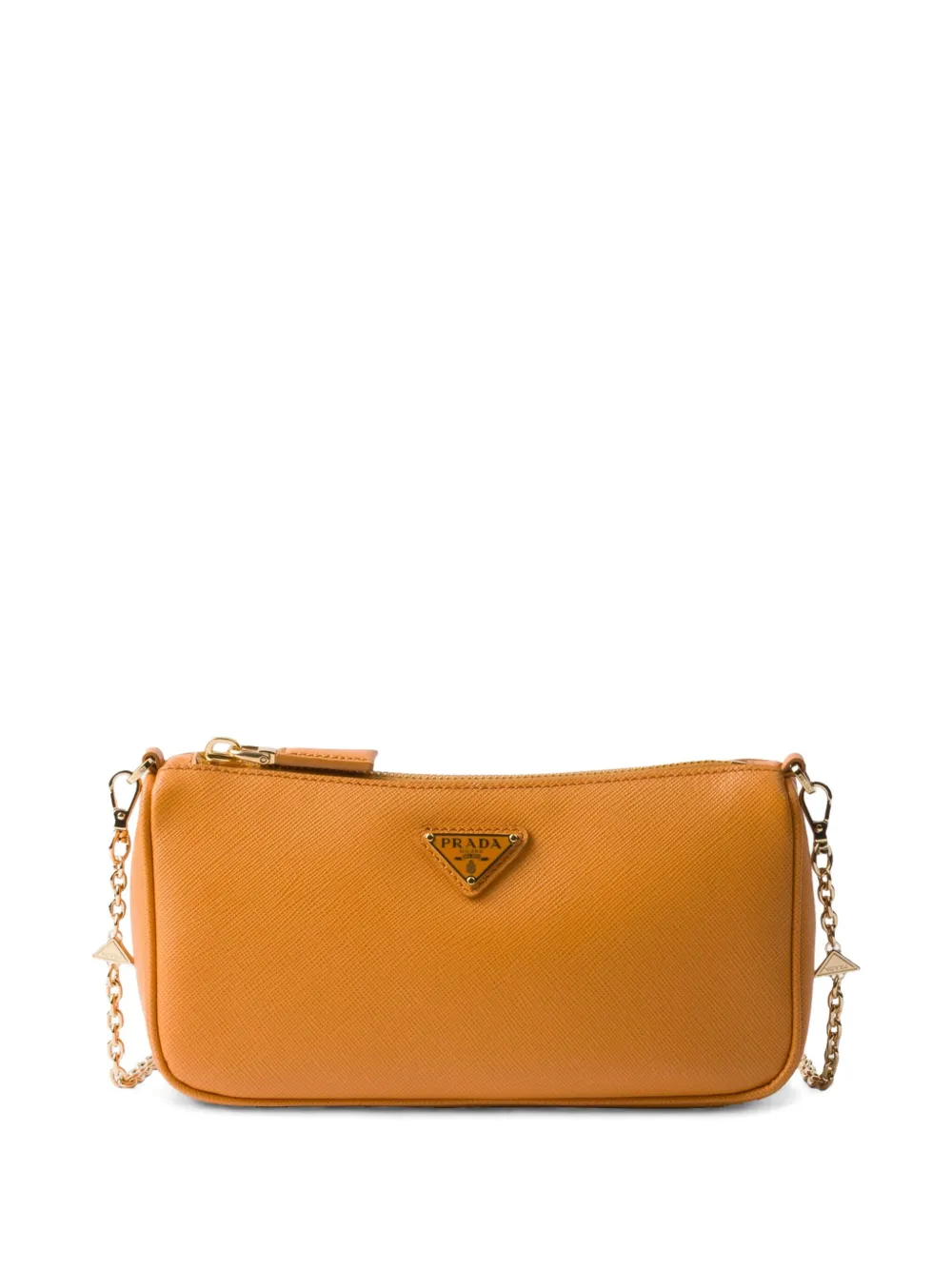 Prada Saffiano Leather Mini-bag In 橘色