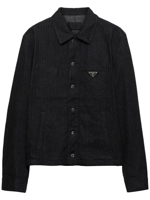 【関税&送料込】Prada Black Denim Jacket Black Denim blouson jacket | PRADA