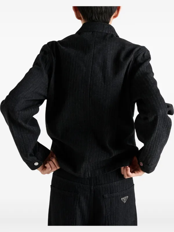 ジャケット Prada Black Denim Jacket Prada デニムジャケット | ブラック | FARFETCH JP
