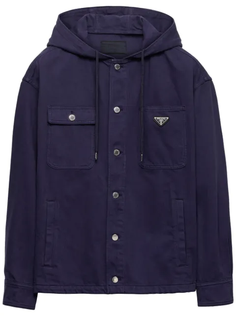 Prada enamel triangle-logo shirt 