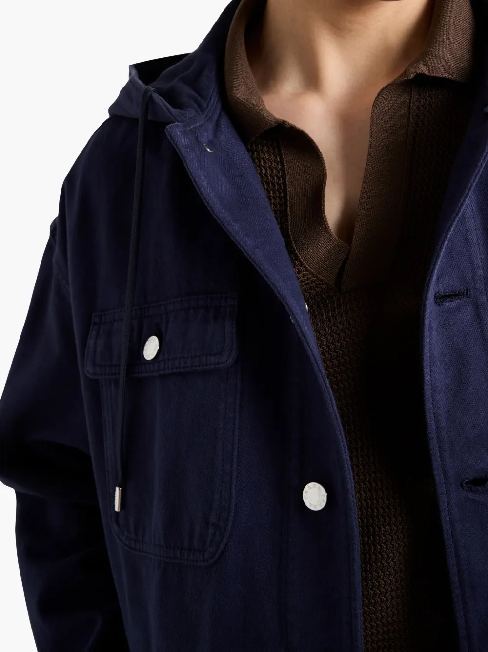 Prada Overhemd met email logo Blauw