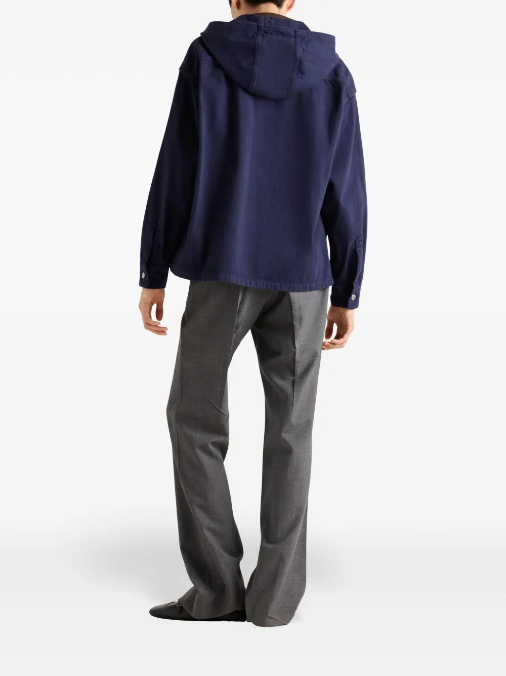Prada Overhemd met email logo Blauw