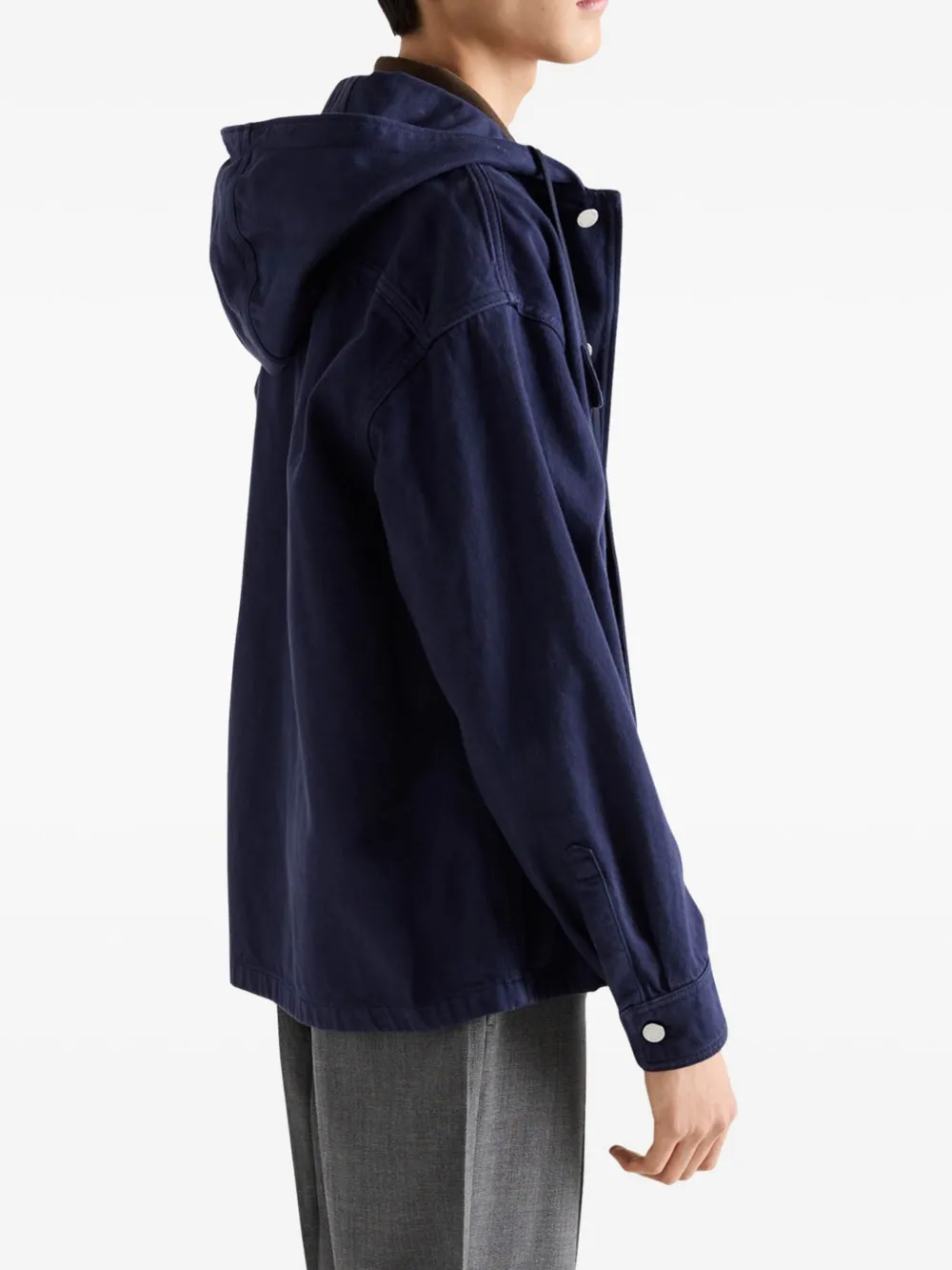 Prada Overhemd met email logo Blauw