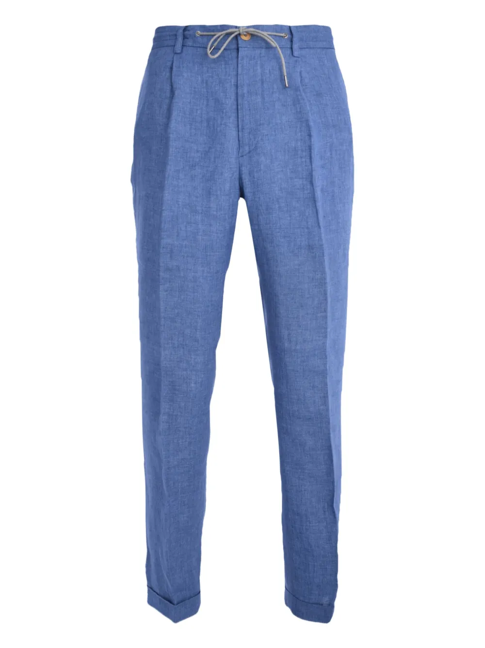 Luciano Barbera pleated drawstring trousers | Blue | Image 1